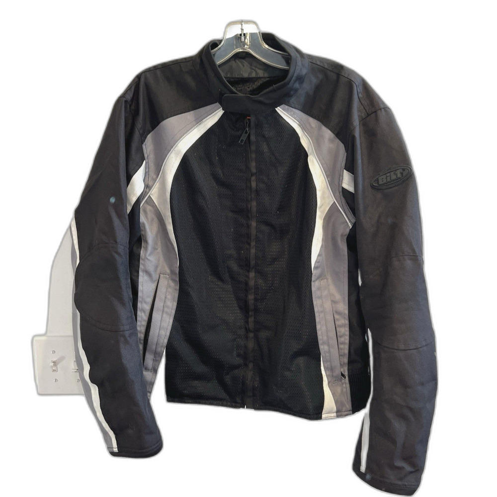 Bilt Motorcycle Jacket Womens 2XL BLM2 Elbow Back Shoulder Pads Pockets Biker